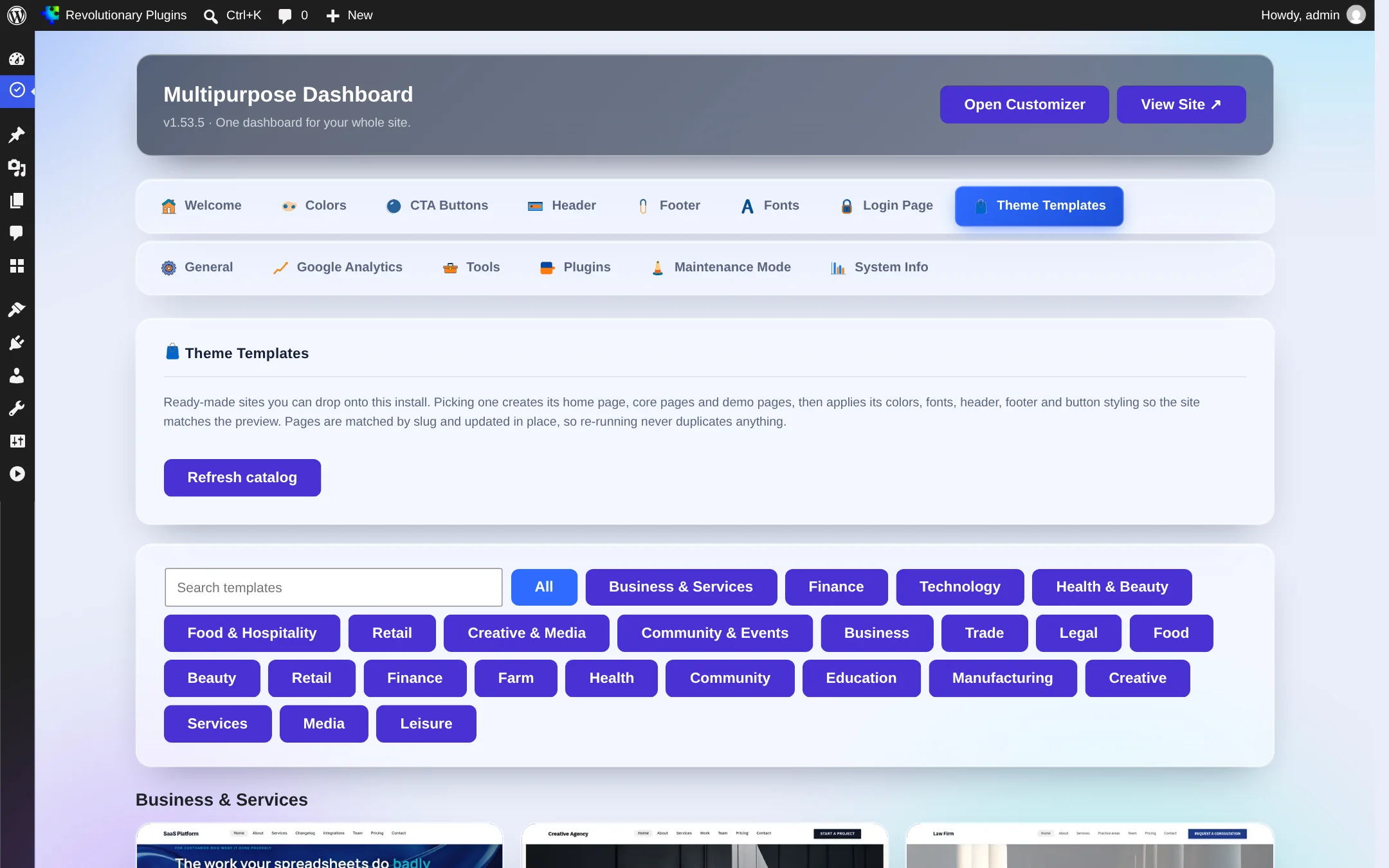 Multipurpose Dashboard